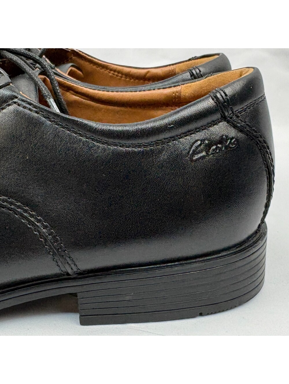 Clarks Collection Tilden Walk Men's 10.5M Black Leather Dress Shoes - Picture 9 of 12